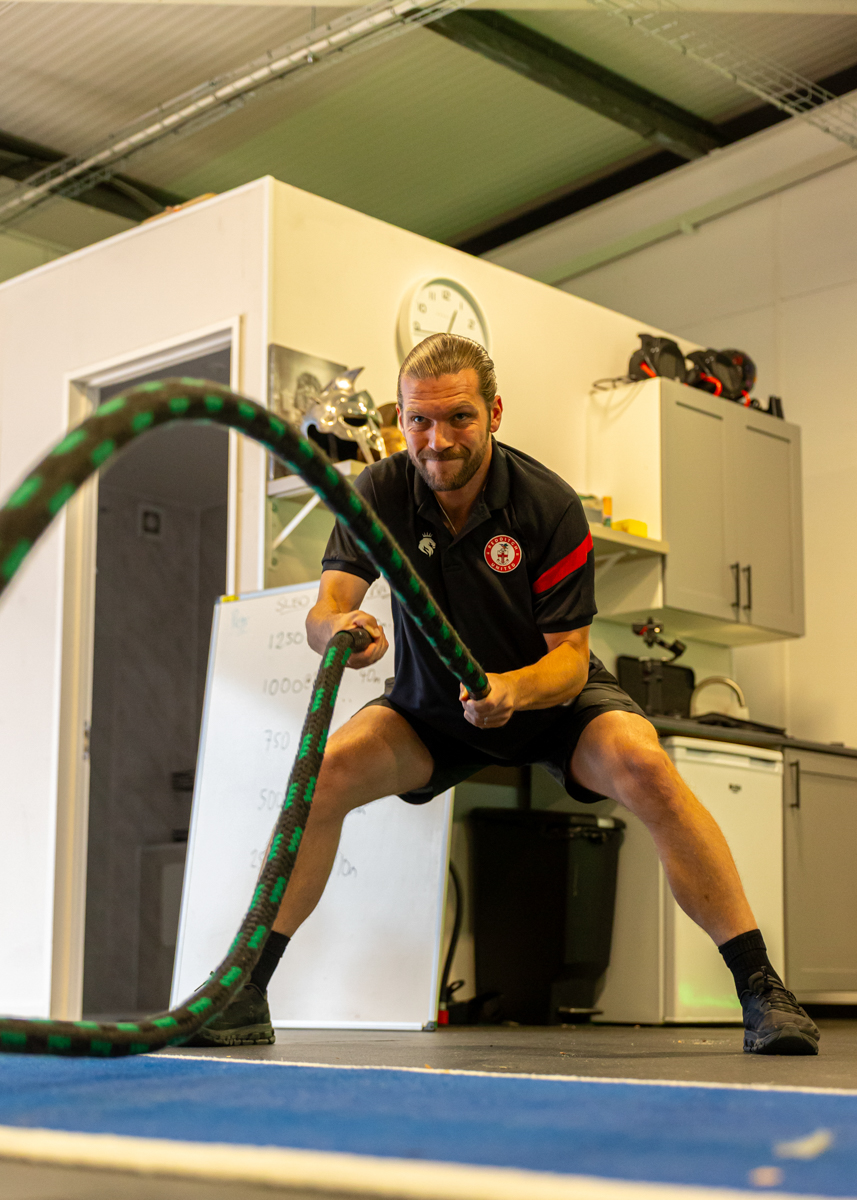 Battle ropes conditioning at SEAL Personal Training gym