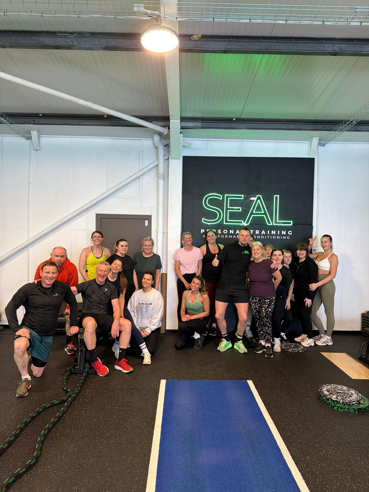 Saturday Bootcamp members at the SEAL Personal Training studio, Redditch